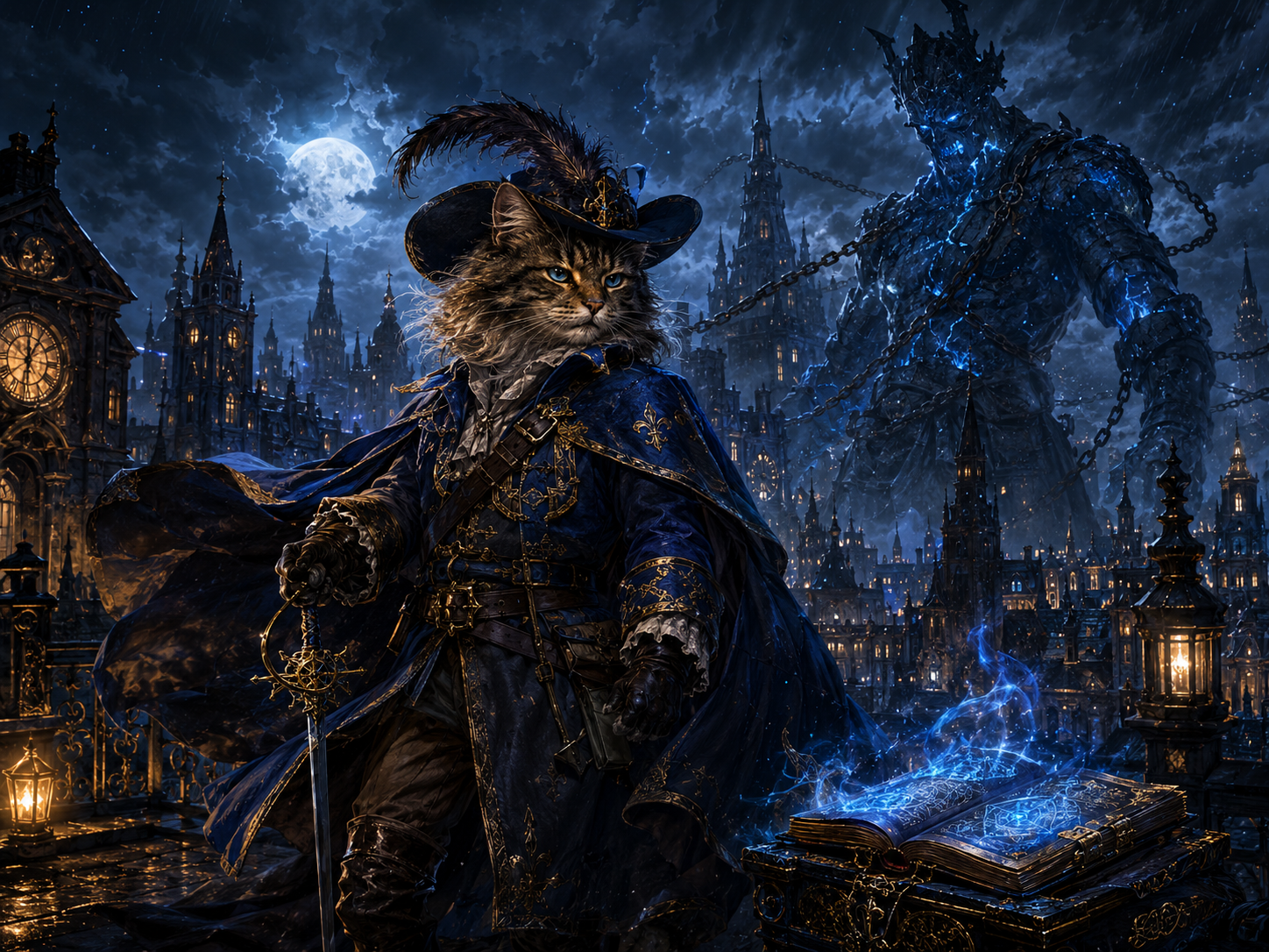 Feline musketeer character
